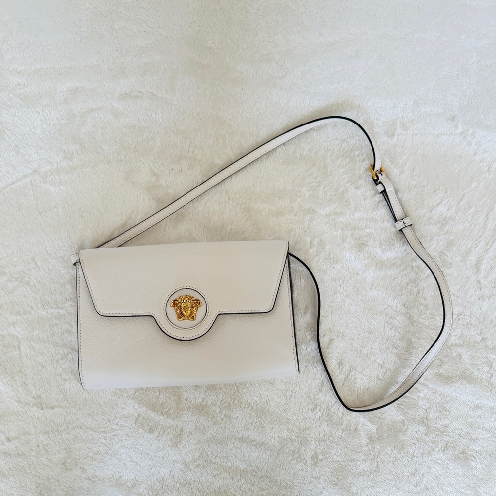 Versace White Crossbody Bag with Medusa Emblem